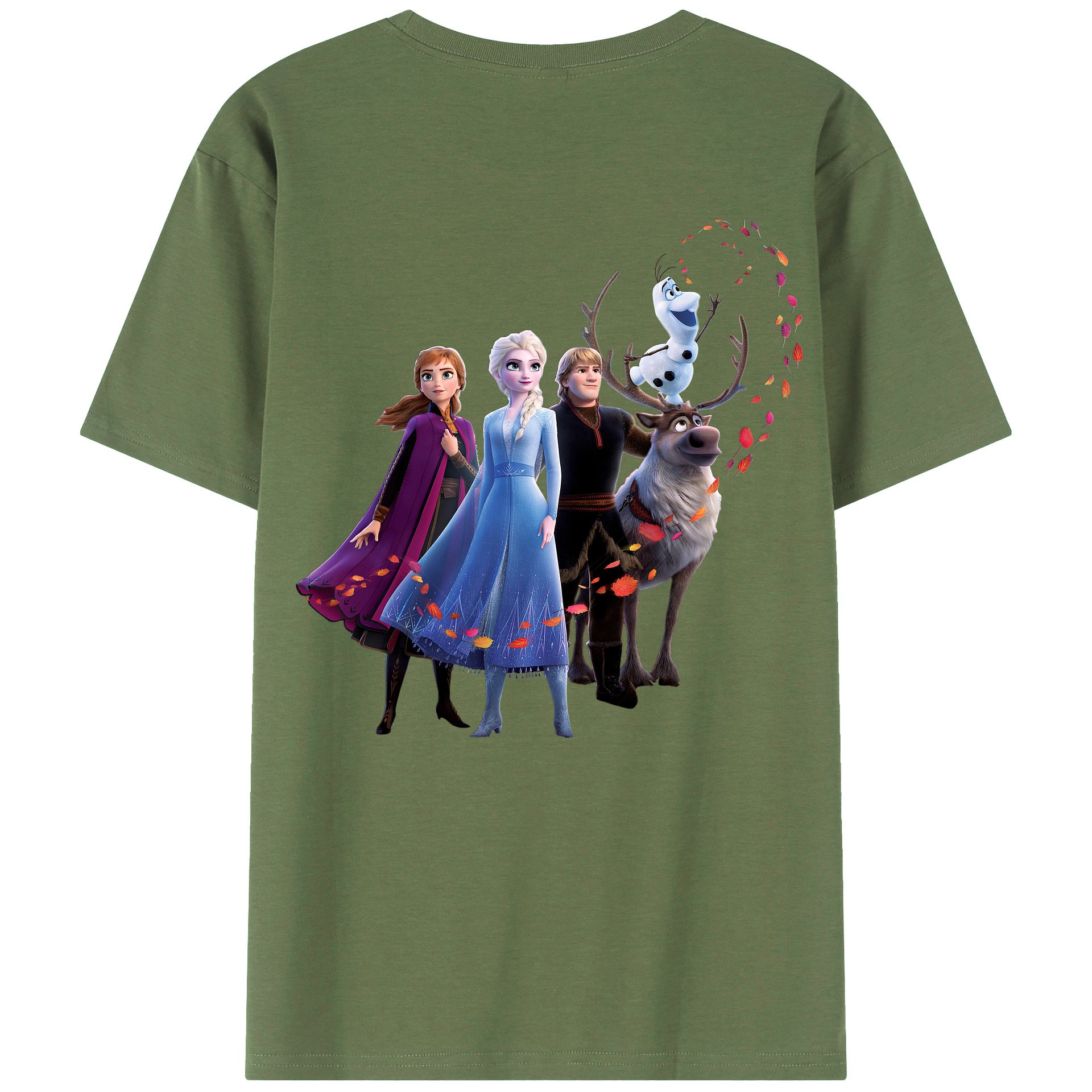 （画像用） アナと雪の女王 アンナ エルサ Frozen Anna Elsa 綿100％ メンズ半袖Tシャツ（バックプリント） 通気性